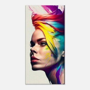 Transform Your Bold Beautiful Space with a Colorful Hair Canvas Print Wall Art